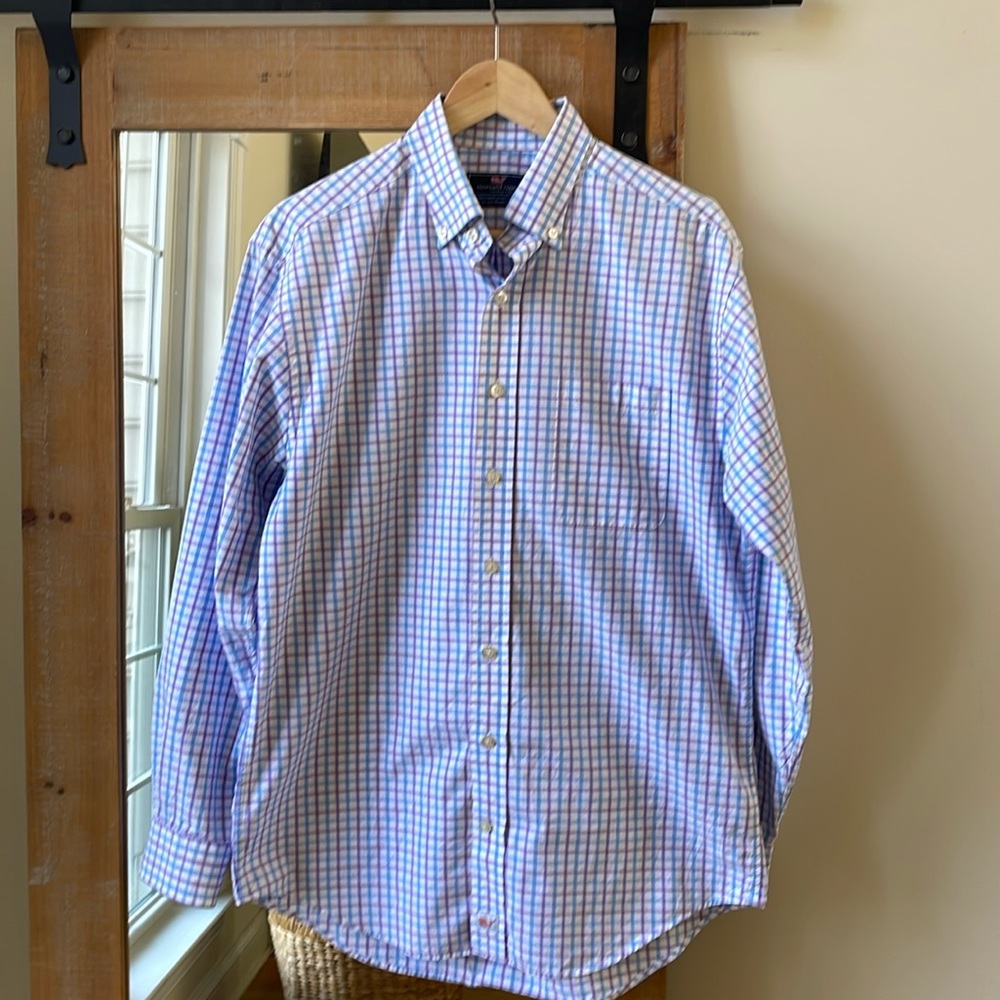 Vineyard Vines Check Murray Shirt Size M